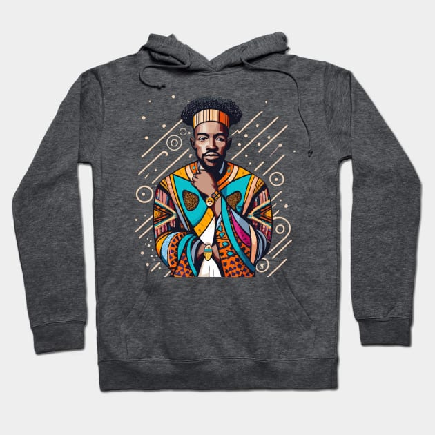 Afrocentric Black Man Hoodie by Graceful Designs